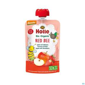 Holle Demeter Bio Fruechtepueree Ab 1 Jahr Red Bee Apfel/erdbeere 100g, A-Nr.: 5080707 - 01