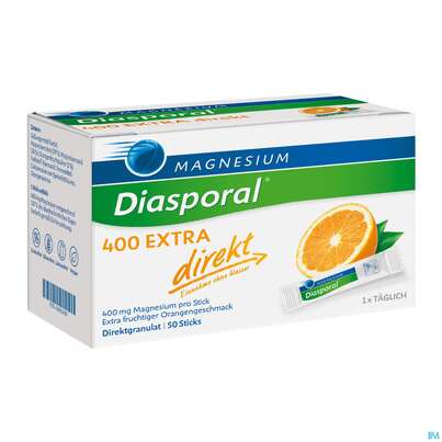 Sie sehen eine Packung Magnesium Diasporal/400 Extra Direkt Direktgranulat 50st, Produktbild: 03 Magnesium Diasporal/400 Extra Direkt Direktgranulat 50st, A-Nr.: 4282165 - 03