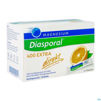 Sie sehen eine Packung Magnesium Diasporal/400 Extra Direkt Direktgranulat 50st, Produktbild: 04 Magnesium Diasporal/400 Extra Direkt Direktgranulat 50st, A-Nr.: 4282165 - 04
