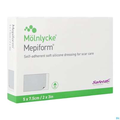 Wundverband Mepiform Silikonverband Selbsthaftend 5x 7,5cm 1st, A-Nr.: 2302610 - 02