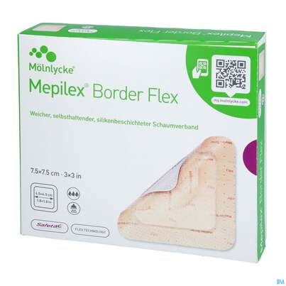 Schaumverband Mepilex/flexibel Border 7,5x 7,5cm 10st, A-Nr.: 4802268 - 07