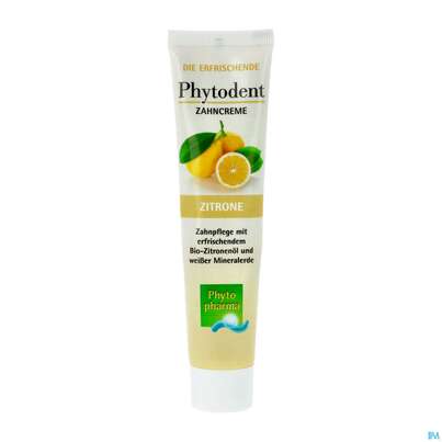 Zahnpaste Phytodent Phytopharma Creme Gruene Mineralerde Zitroneoel 75ml, A-Nr.: 4606389 - 02