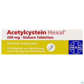 Acetylcystein-hexal Lösbare Tabl 200mg 20st, A-Nr.: 3771672 - 01