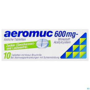 Aeromuc Tabl Löslich 600mg 10st, A-Nr.: 1284962 - 01