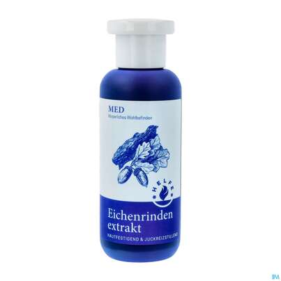 Sie sehen eine Packung Helfe Eichenrindenextrakt Med 200ml, Produktbild: 02 Helfe Eichenrindenextrakt Med 200ml, A-Nr.: 0177632 - 02
