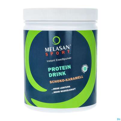 Sie sehen eine Packung Melasan/sport Fitness Drink Protein Schoko Karamell 540g, Produktbild: 02 Melasan/sport Fitness Drink Protein Schoko Karamell 540g, A-Nr.: 4793492 - 02