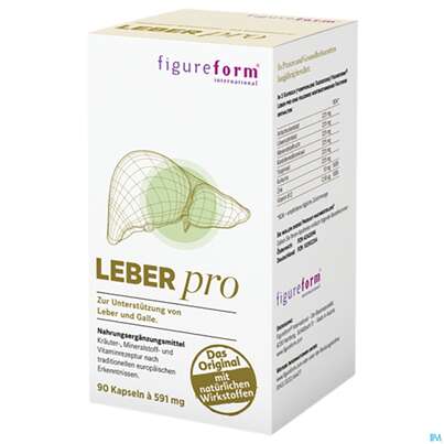 Sie sehen eine Packung Leber Kapseln Pro Figureform 90st, Produktbild: 03 Leber Kapseln Pro Figureform 90st, A-Nr.: 4242094 - 03
