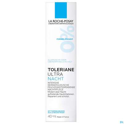 Sie sehen eine Packung La Roche Posay Gesichtspflege Toleriane Creme Ultra Nacht Alt 40ml, Produktbild: 01 La Roche Posay Gesichtspflege Toleriane Creme Ultra Nacht Alt 40ml, A-Nr.: 4442019 - 01