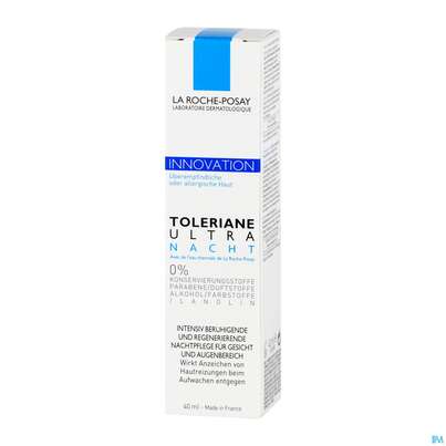 Sie sehen eine Packung La Roche Posay Gesichtspflege Toleriane Creme Ultra Nacht Alt 40ml, Produktbild: 02 La Roche Posay Gesichtspflege Toleriane Creme Ultra Nacht Alt 40ml, A-Nr.: 4442019 - 02