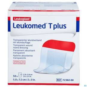 Wundverband Leukomed T Plus Folienverband/+auflage Steril 7,2x 5cm 50st, A-Nr.: 3072810 - 01