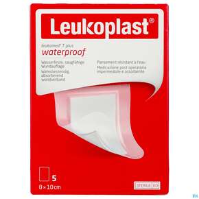 Wundverband Leukomed/t Plus/leukopor Folienverband/+auflage Steril 8x10cm 5st, A-Nr.: 4746713 - 01