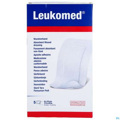 Wundverband Leukomed/steril Verklebungsschutz 8x15cm 5st, A-Nr.: 3091262 - 03