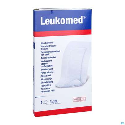 Wundverband Leukomed/steril Verklebungsschutz 8x15cm 5st, A-Nr.: 3091262 - 07