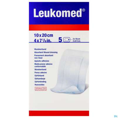 Wundverband Leukomed/steril Verklebungsschutz 10x20cm 5st, A-Nr.: 3896882 - 02