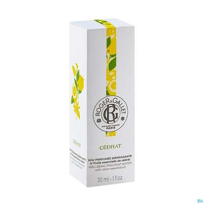 Sie sehen eine Packung Roger&gallet Cédrat Duftendes Wohlfühl-wasser 30ml, Produktbild: 05 Roger&gallet Cédrat Duftendes Wohlfühl-wasser 30ml, A-Nr.: 5668837 - 05
