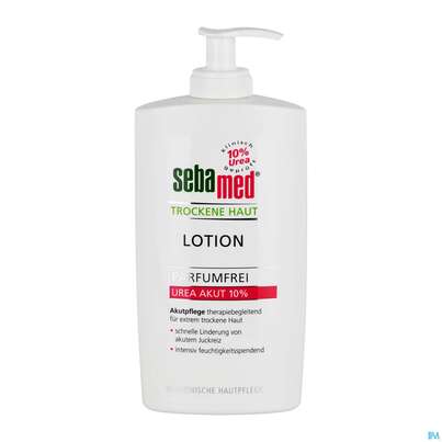 Sie sehen eine Packung Sebamed Akut/lotion Urea 10% Parfuemfrei +spen 400ml, Produktbild: 06 Sebamed Akut/lotion Urea 10% Parfuemfrei +spen 400ml, A-Nr.: 4084933 - 06