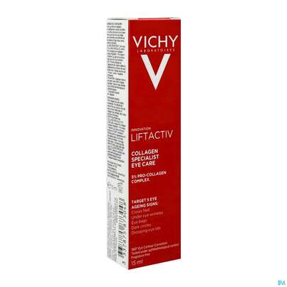 Sie sehen eine Packung Vichy Liftactv Collagen/specialist Augenpflege 15ml, Produktbild: 09 Vichy Liftactv Collagen/specialist Augenpflege 15ml, A-Nr.: 5720673 - 09
