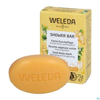 Sie sehen eine Packung Weleda Feste Duschpflege Ginger +petitgrain 75g, Produktbild: 06 Weleda Feste Duschpflege Ginger +petitgrain 75g, A-Nr.: 5565238 - 06
